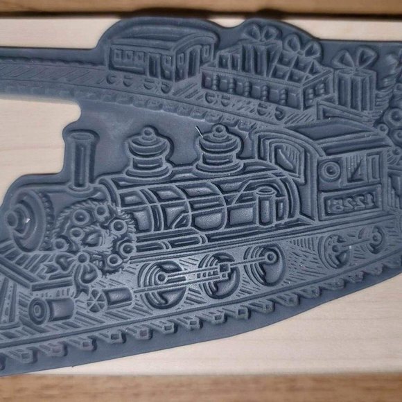 Stampendous Toy Train Rubber Stamp Christmas Train Large 5" x 3" #P202 - Picture 2 of 5